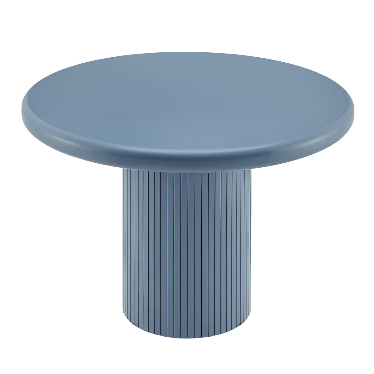 Belmonte 45 Inch Painted Wood Round Pedestal Dining Table - Stillwater Blue
