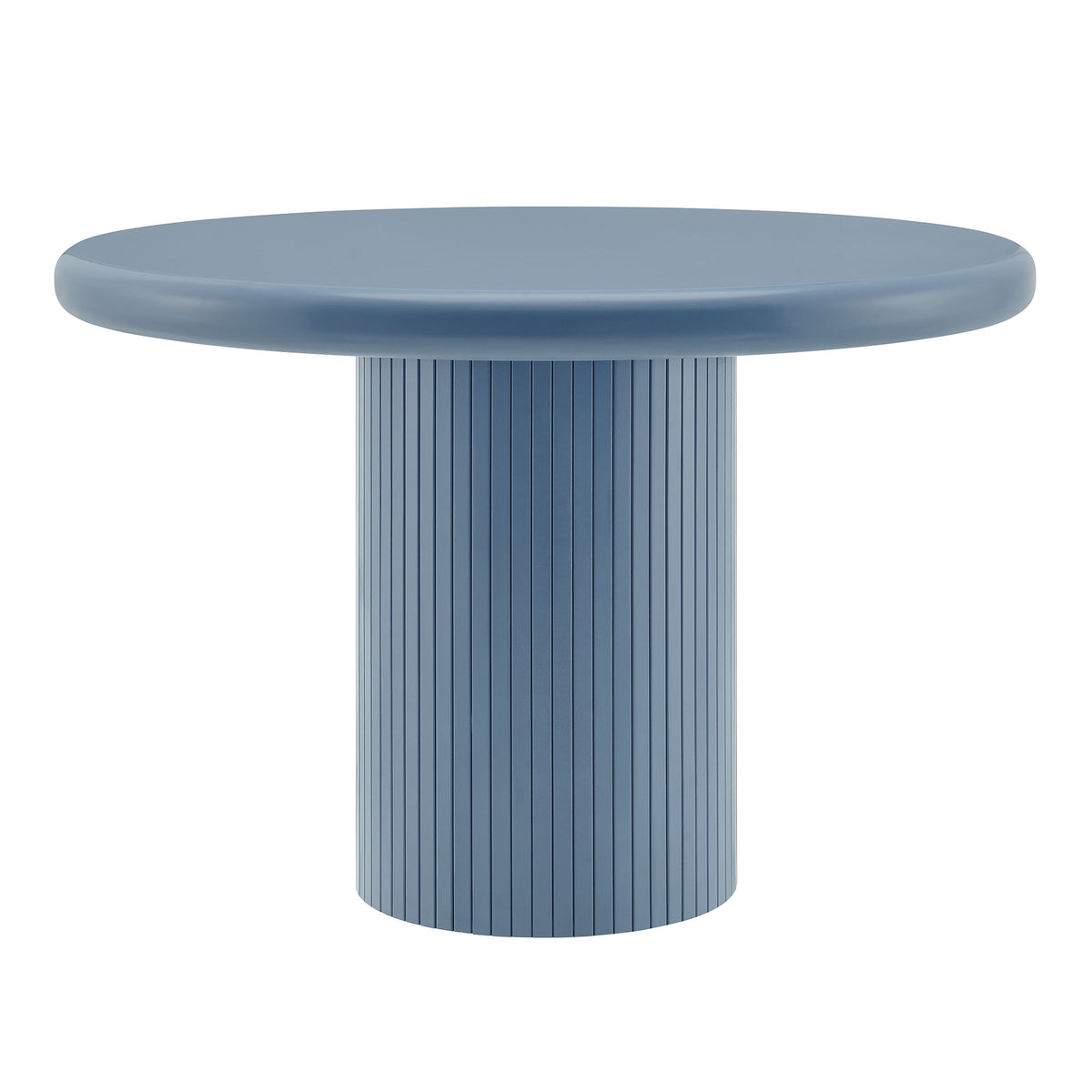 Belmonte 45 Inch Painted Wood Round Pedestal Dining Table - Stillwater Blue