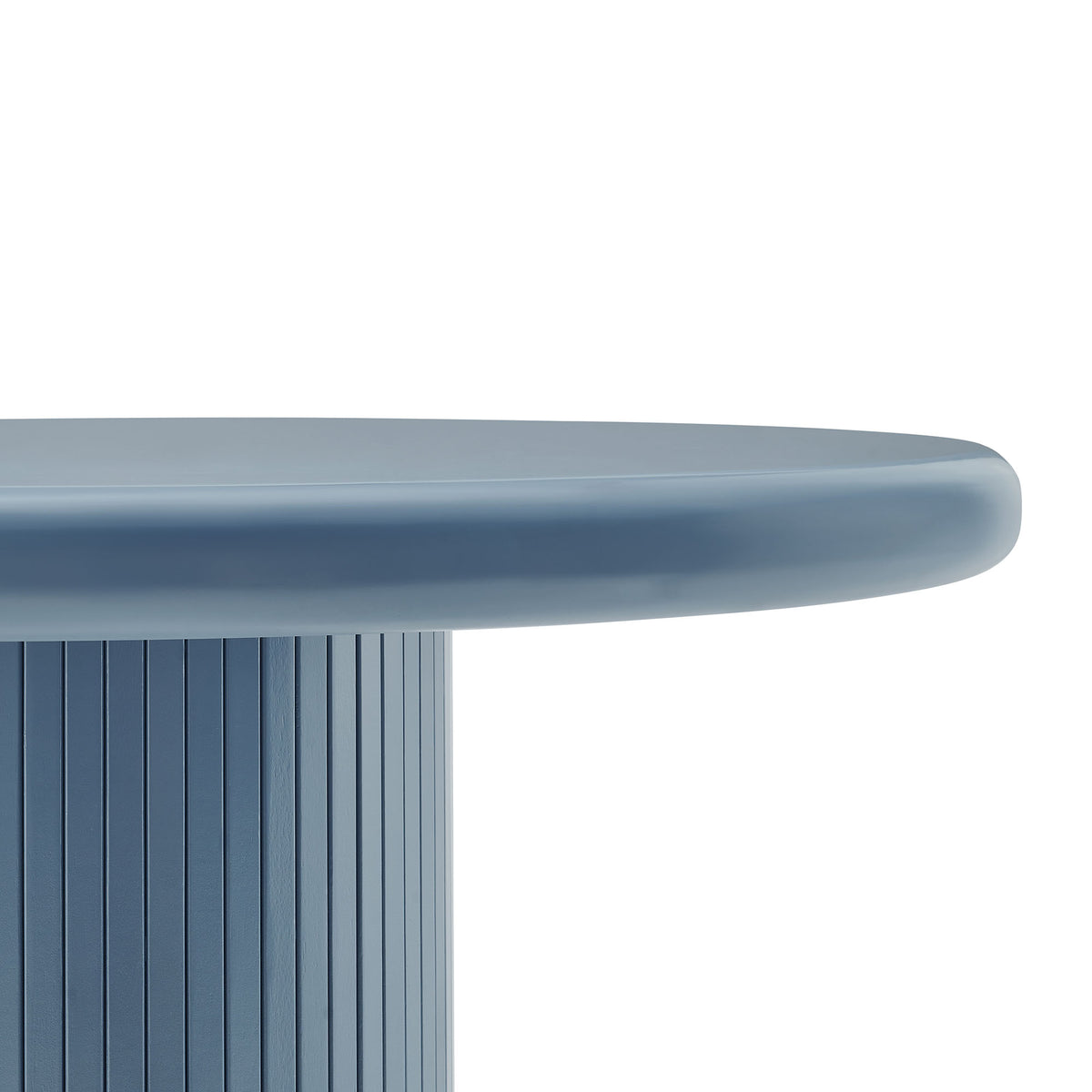 Belmonte 45 Inch Painted Wood Round Pedestal Dining Table - Stillwater Blue