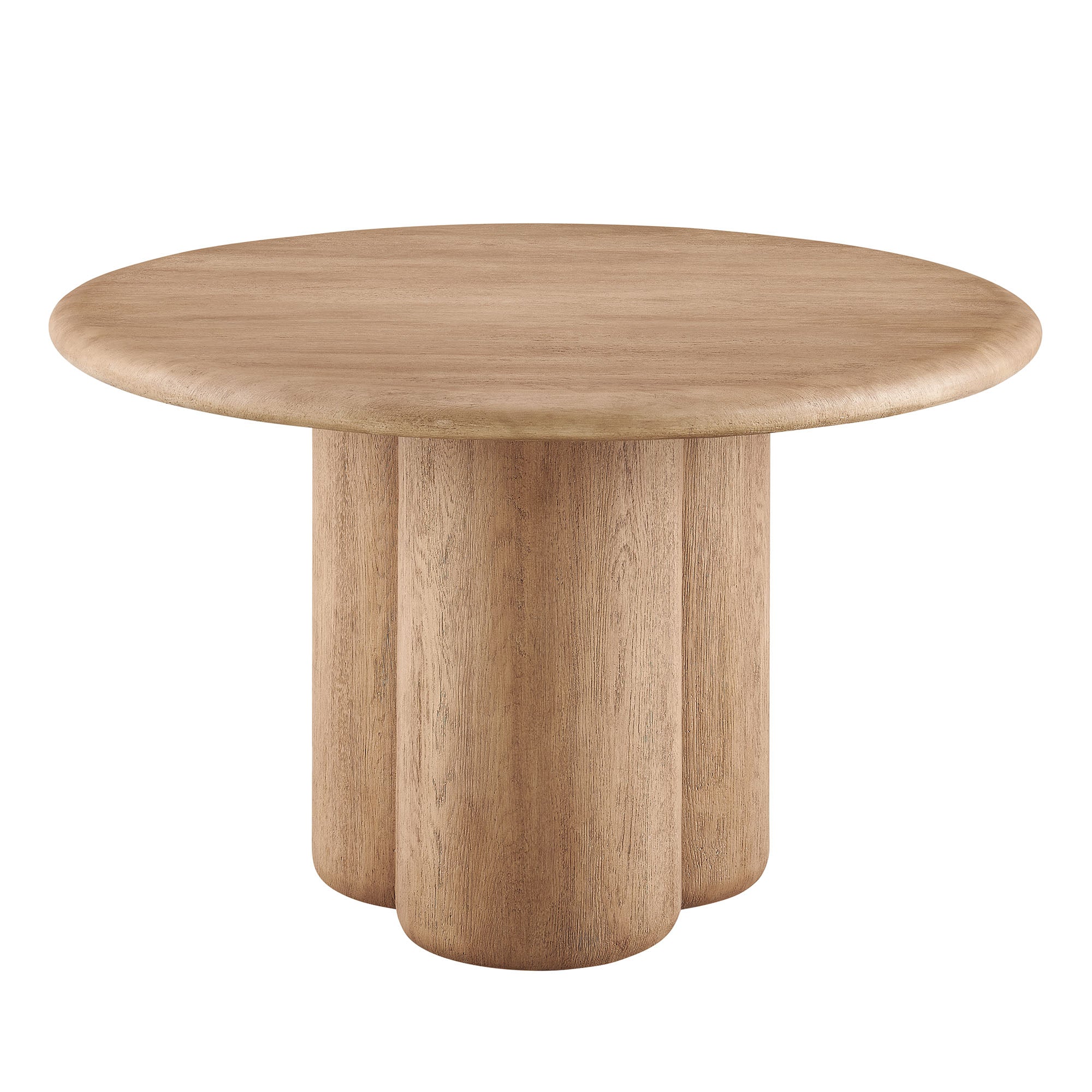 Tori 48 Inch Round Indoor and Outdoor Dining Table - Oak