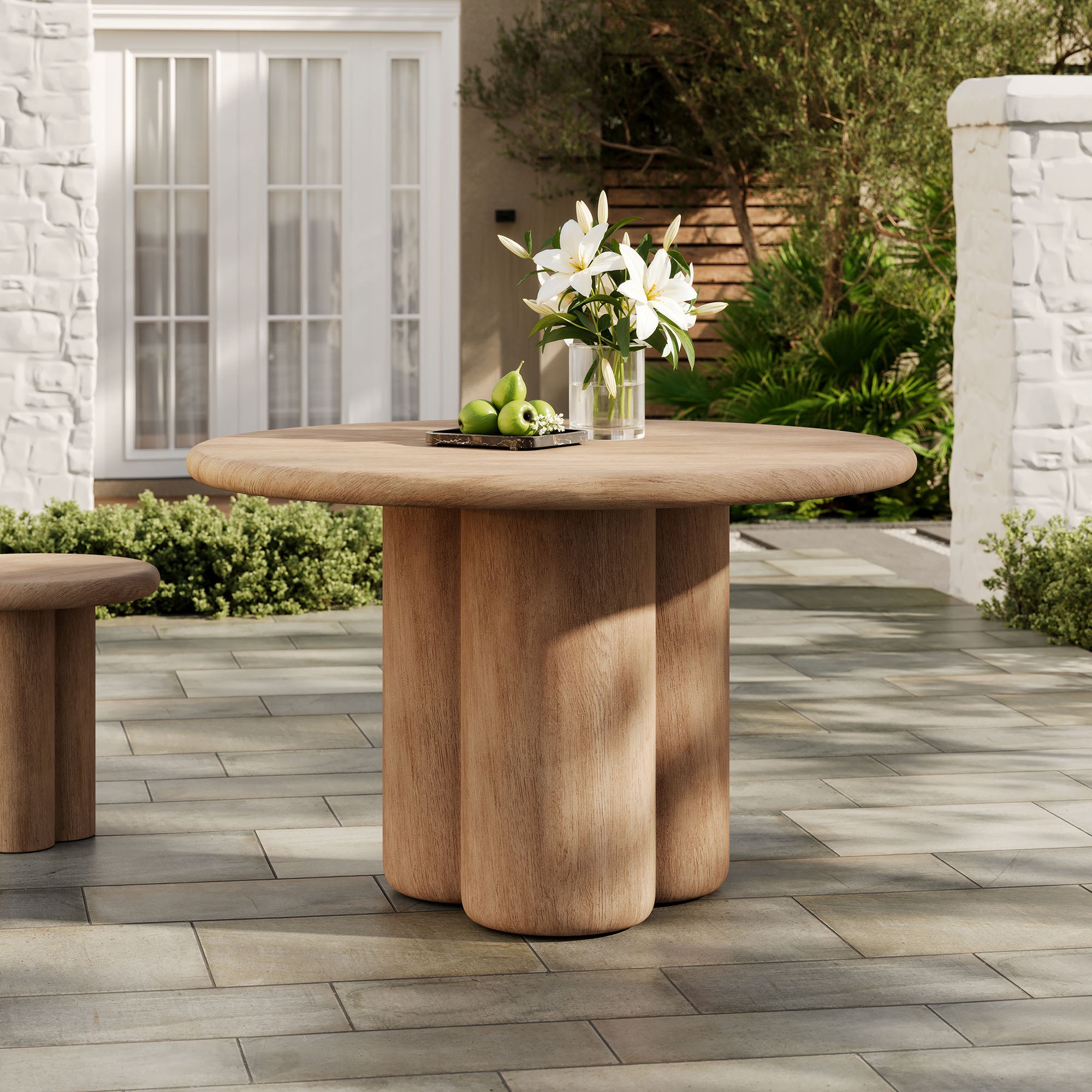 Tori 48 Inch Round Indoor and Outdoor Dining Table