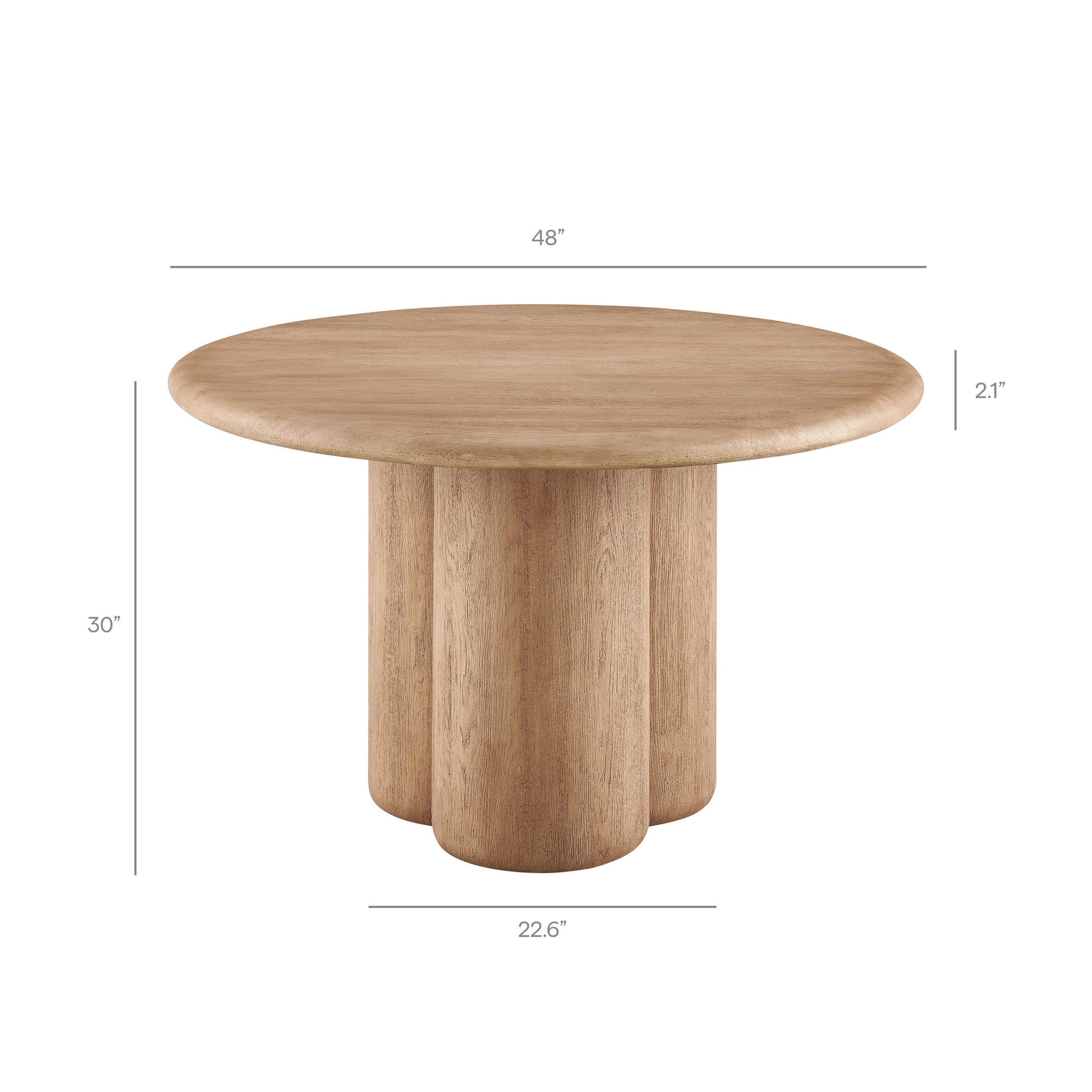 Tori 48 Inch Round Indoor and Outdoor Dining Table