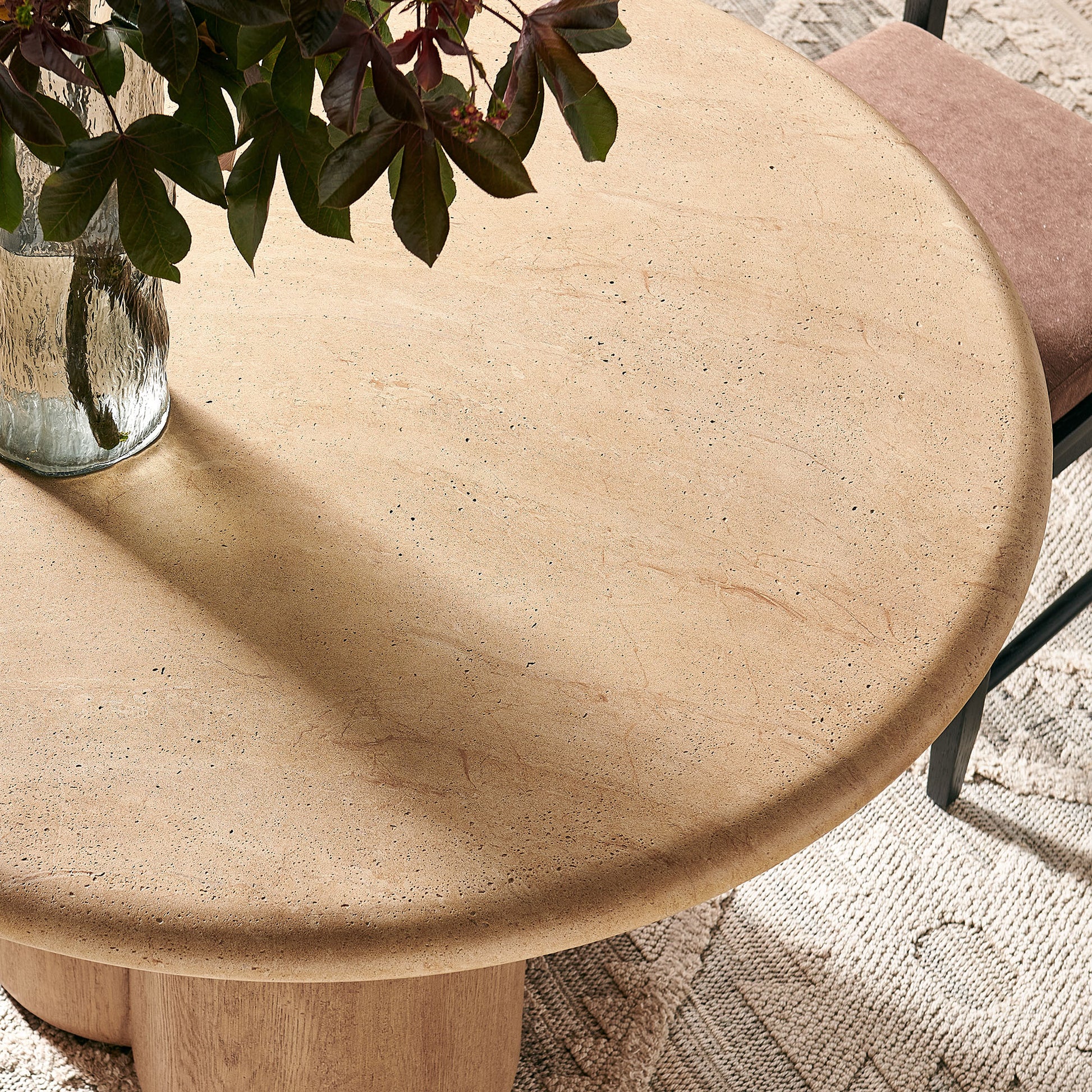 Tori 48 Inch Round Indoor and Outdoor Dining Table