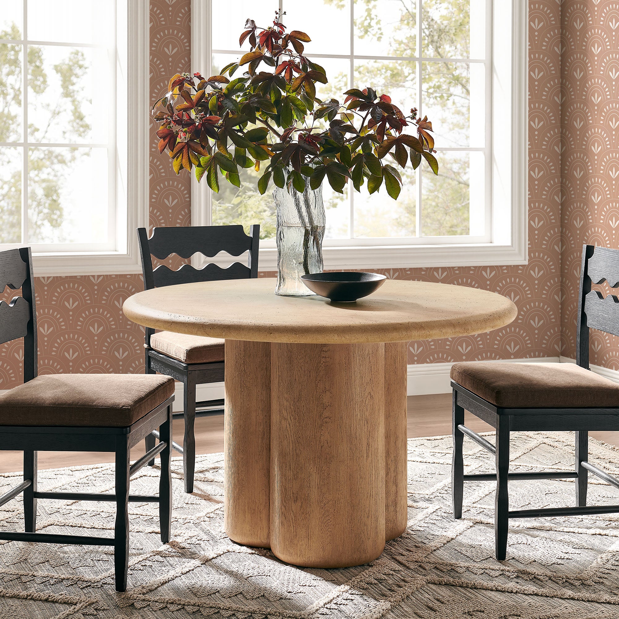 Tori 48 Inch Round Indoor and Outdoor Dining Table
