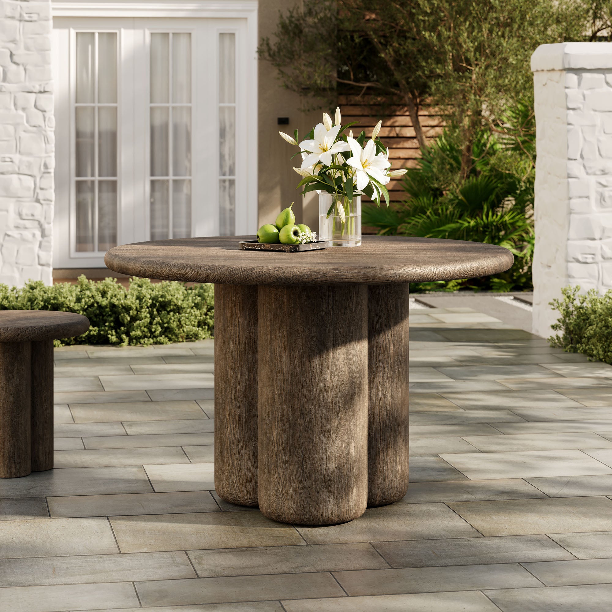 Tori 48 Inch Round Indoor and Outdoor Dining Table