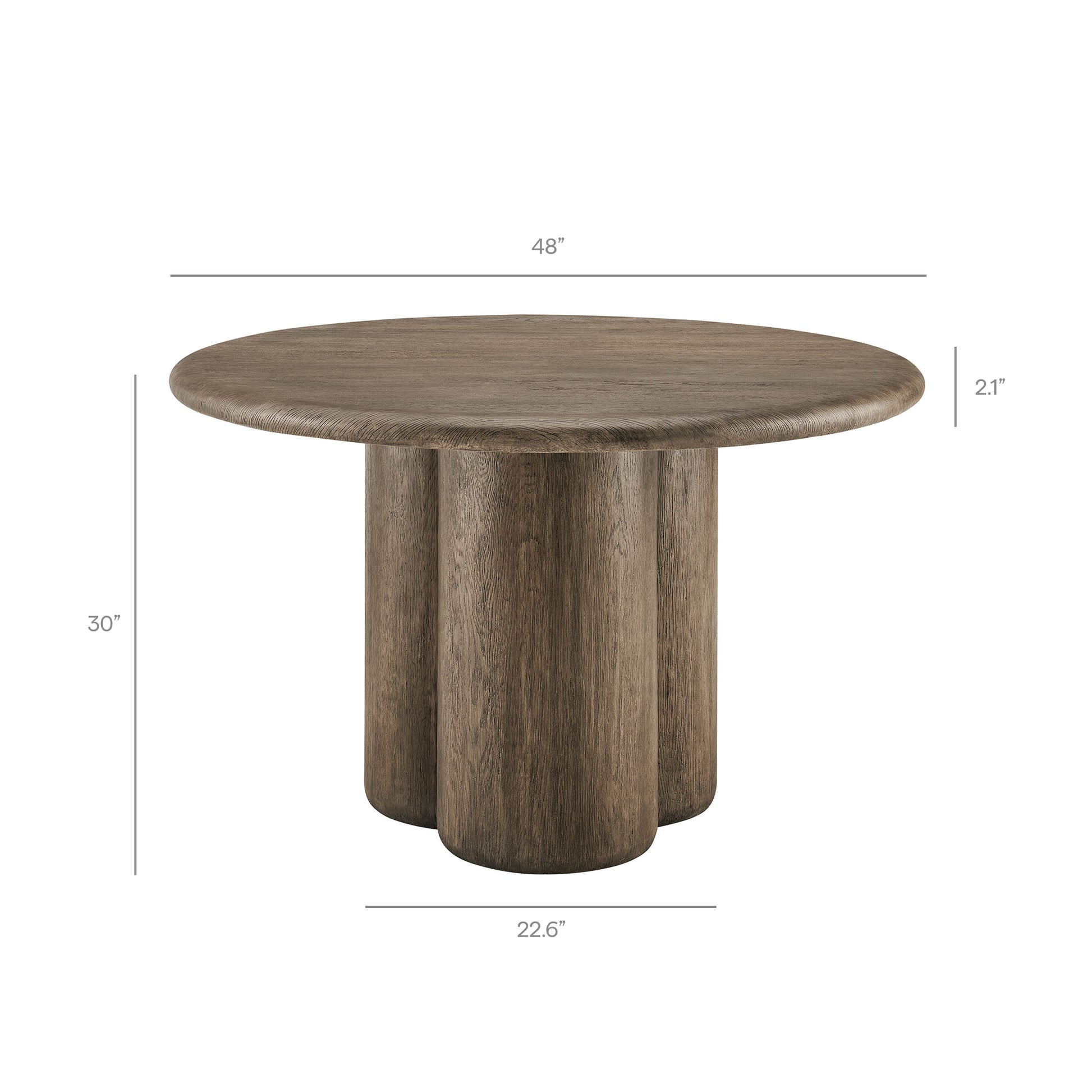 Tori 48 Inch Round Indoor and Outdoor Dining Table