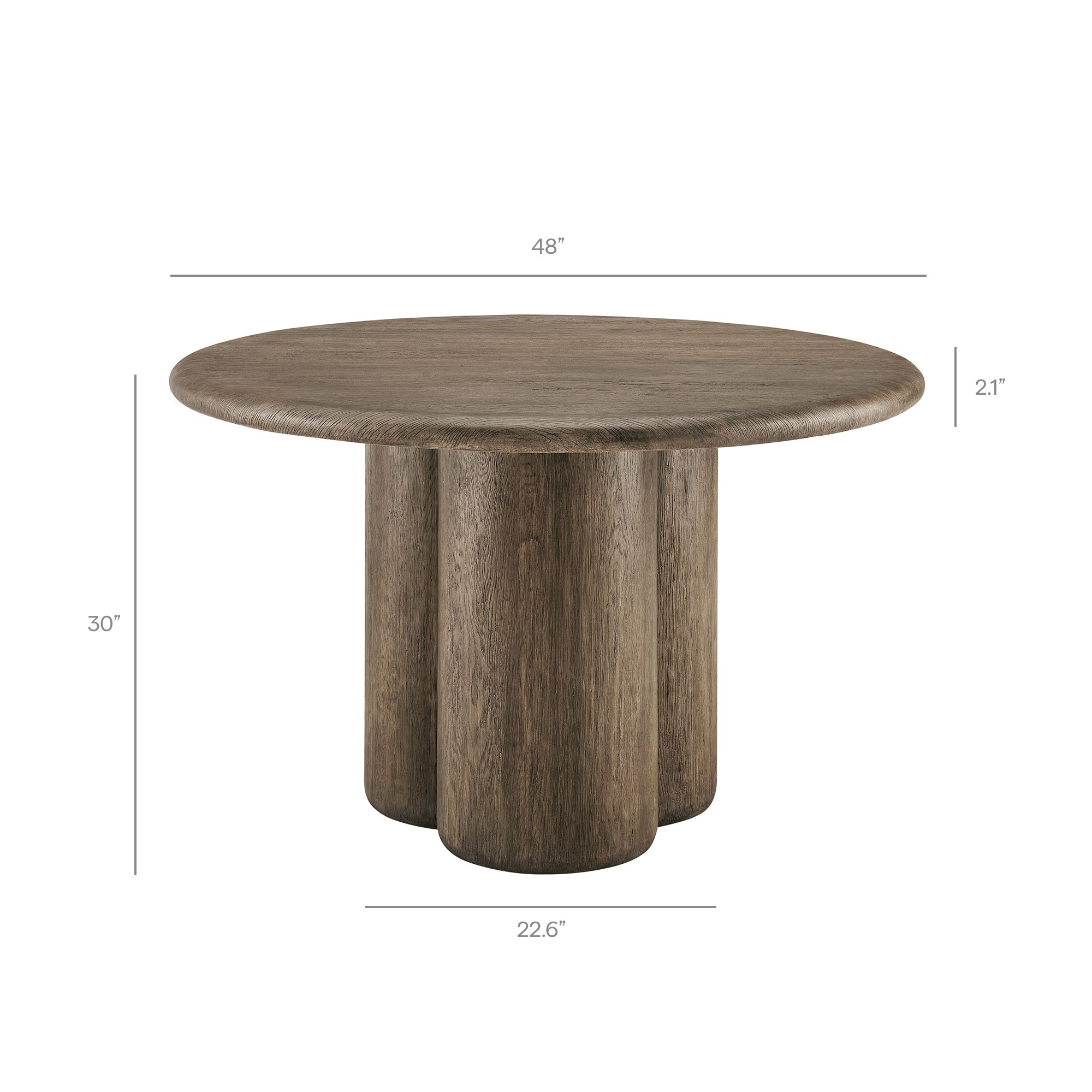 Tori 48 Inch Round Indoor and Outdoor Dining Table