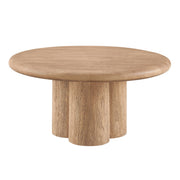 Tori 31 Inch Round Indoor and Outdoor Coffee Table - Oak