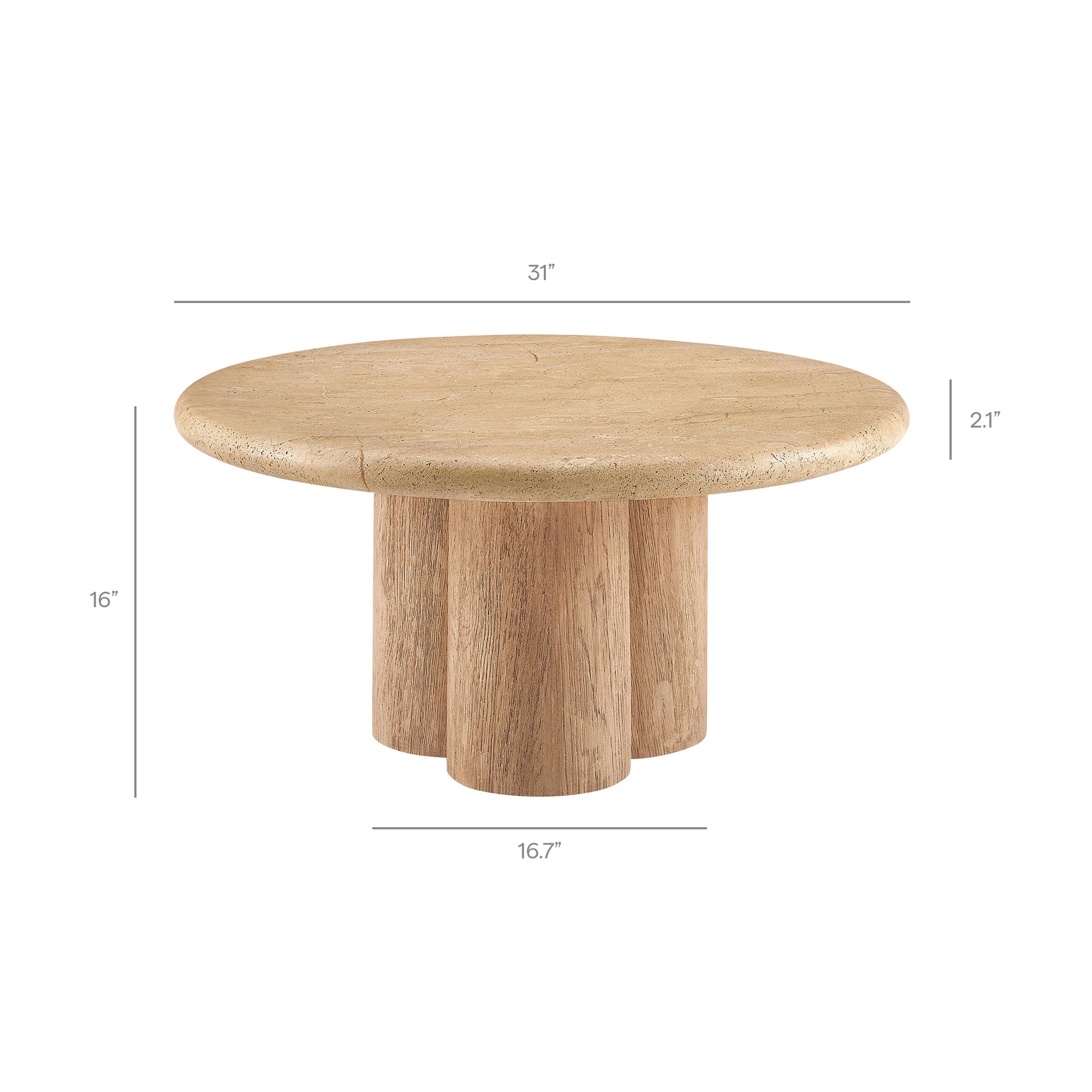 Tori 31 Inch Round Indoor and Outdoor Coffee Table