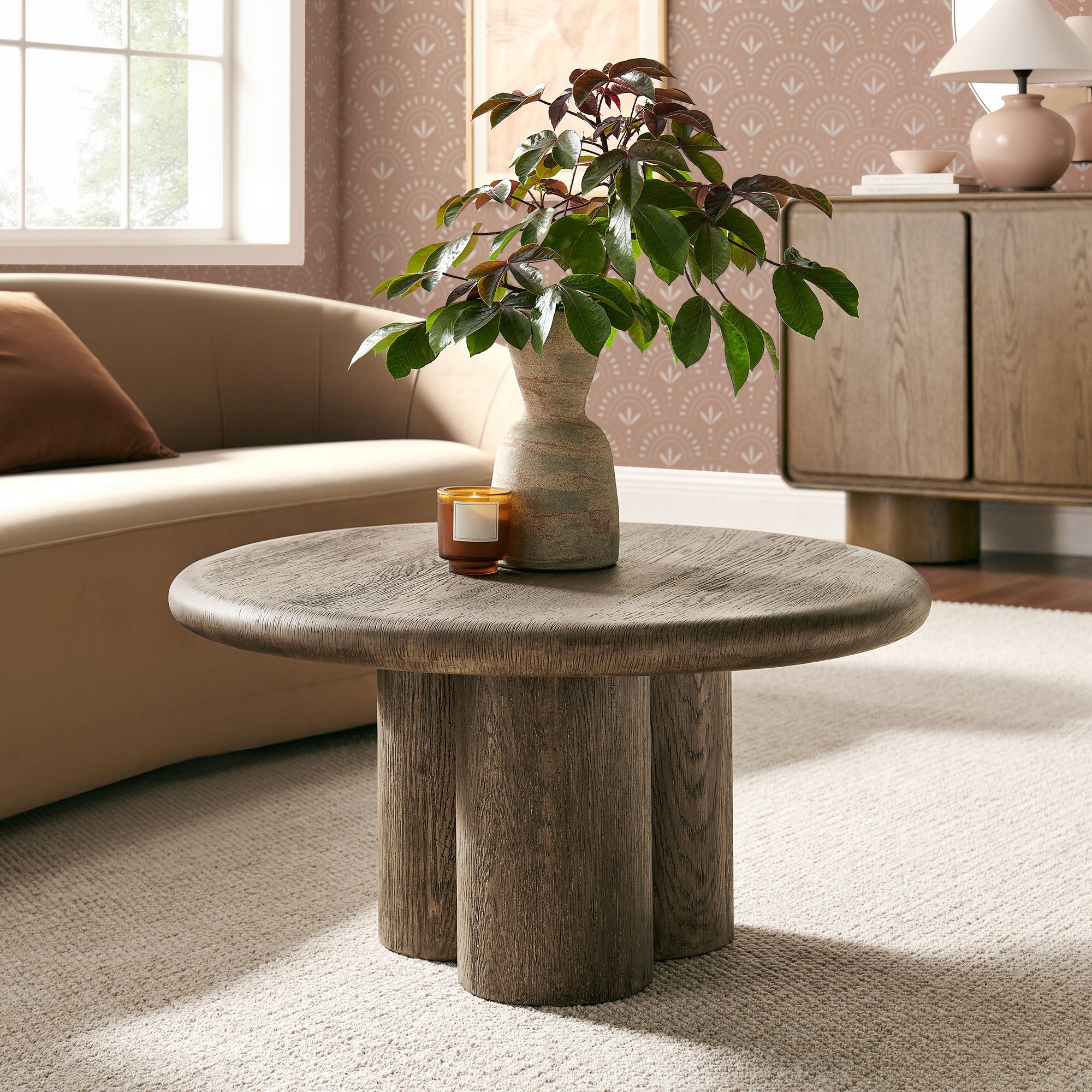 Tori 31 Inch Round Indoor and Outdoor Coffee Table