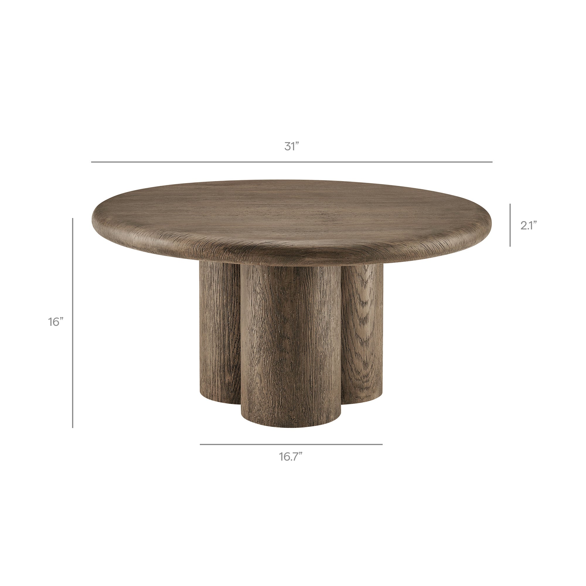 Tori 31 Inch Round Indoor and Outdoor Coffee Table