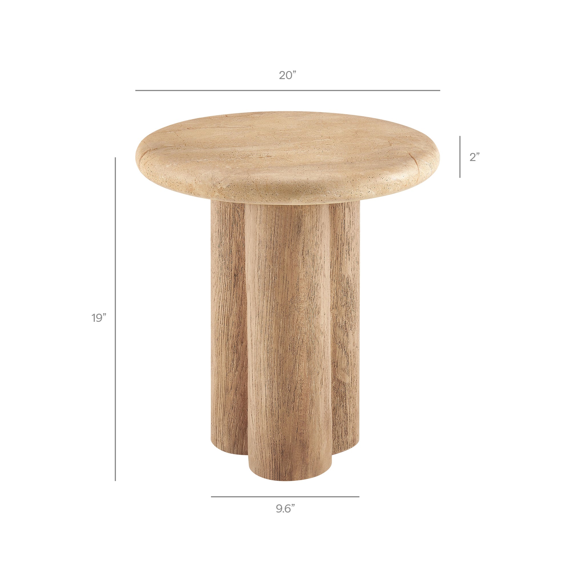 Tori 20 Inch Round Indoor and Outdoor Side Table