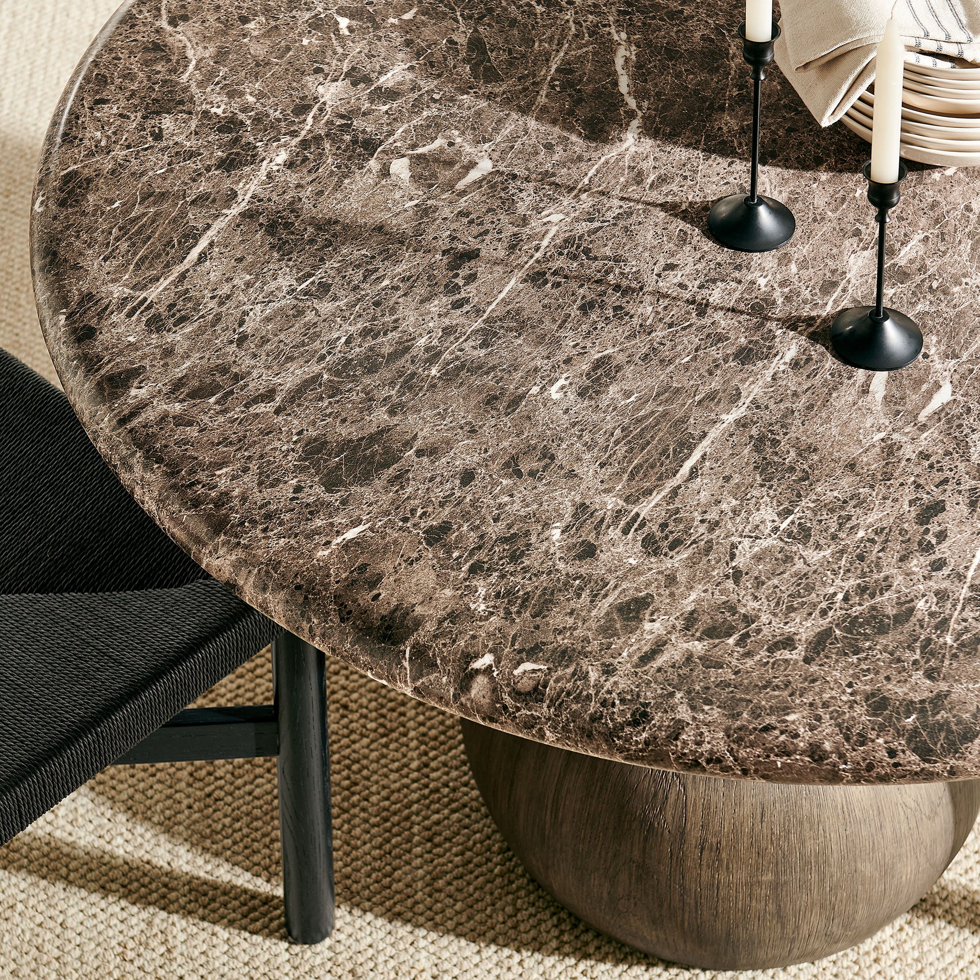 Pietra Indoor Outdoor Round Dining Table