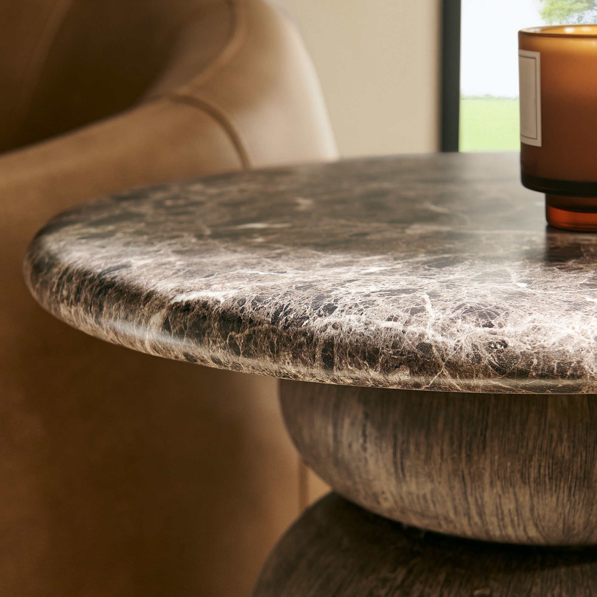 Pietra Indoor Outdoor Round Side Table