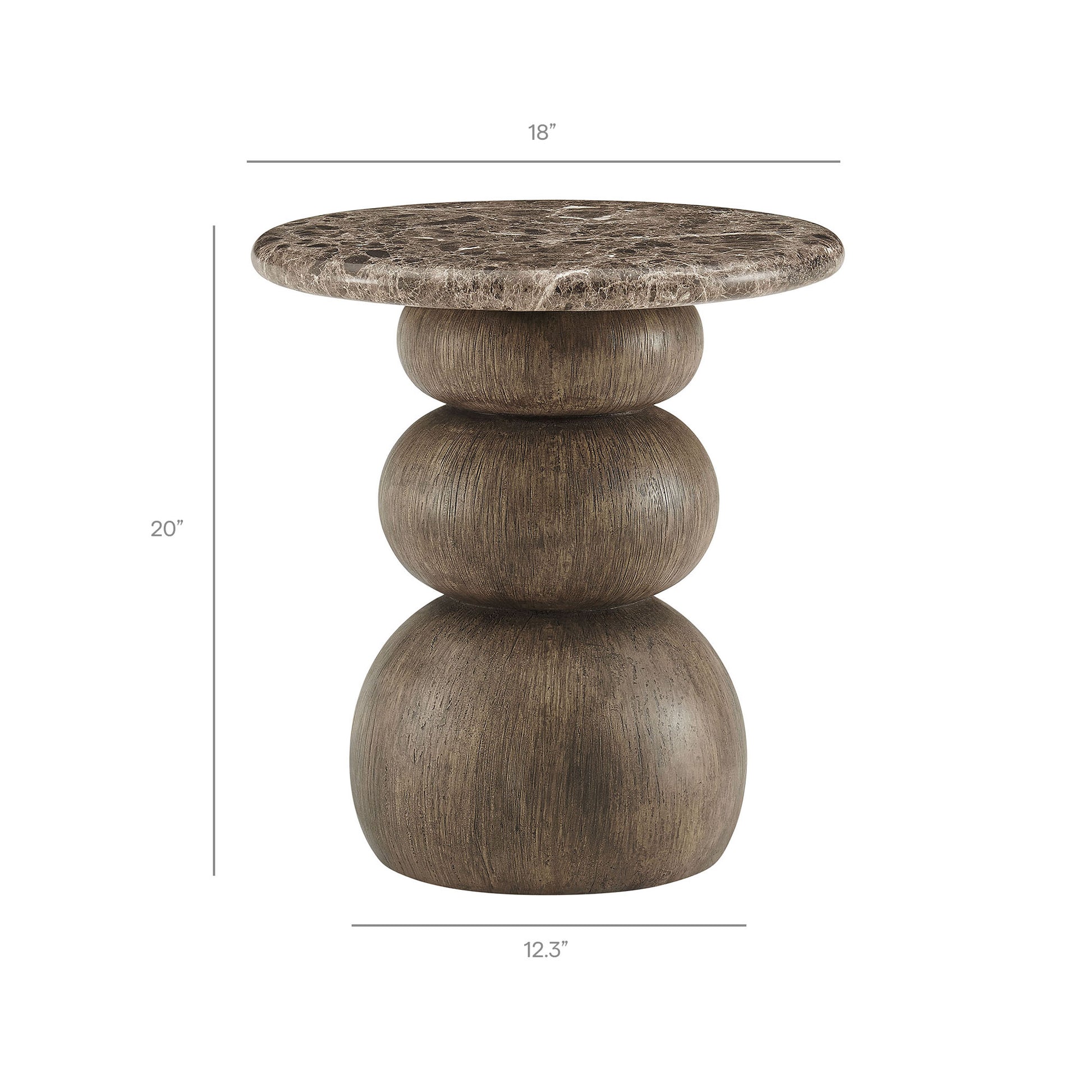 Pietra Indoor Outdoor Round Side Table