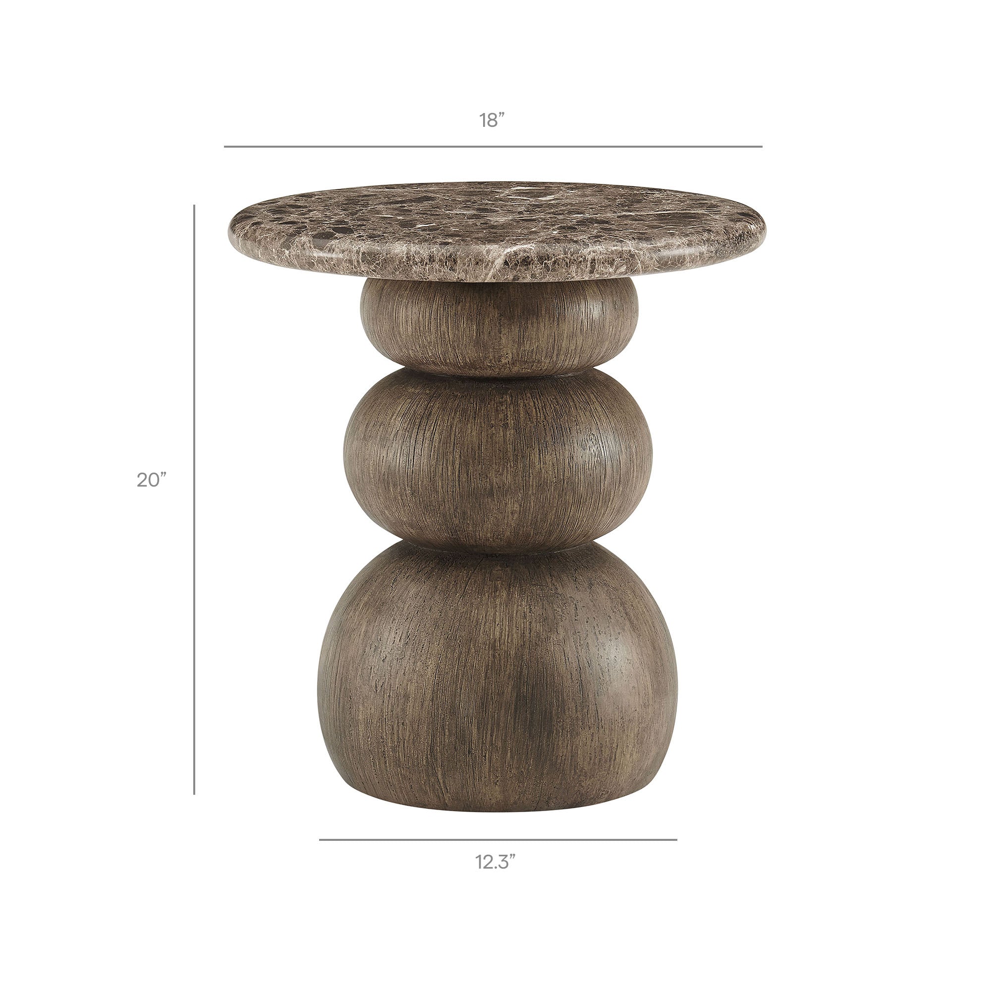 Pietra Indoor Outdoor Round Side Table