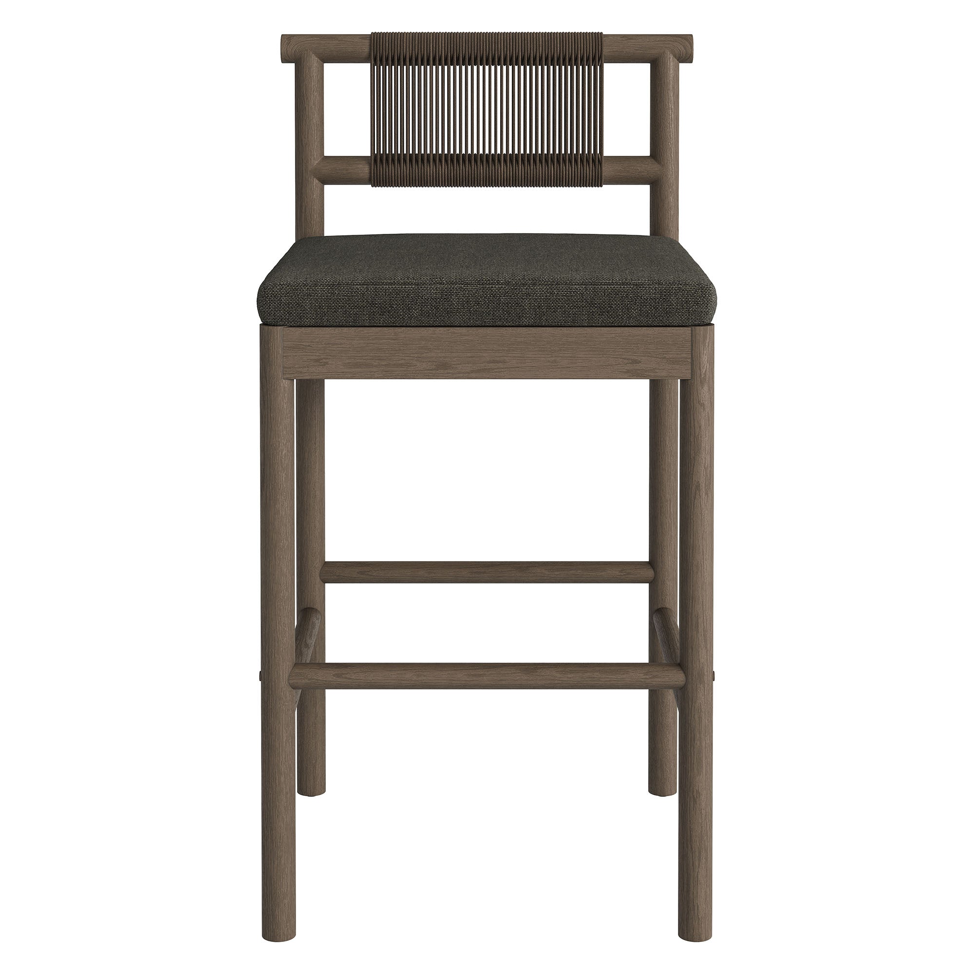 Eleni Outdoor Teak Wood Bar Stools Set of 2