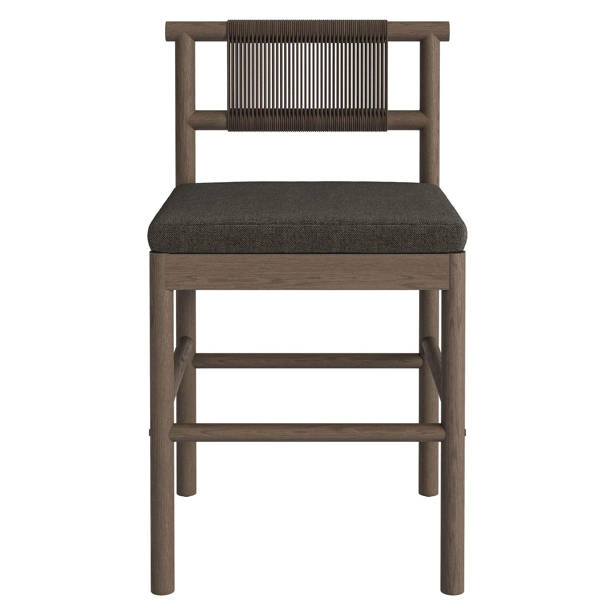 Eleni Outdoor Teak Wood Counter Stools Set of 2