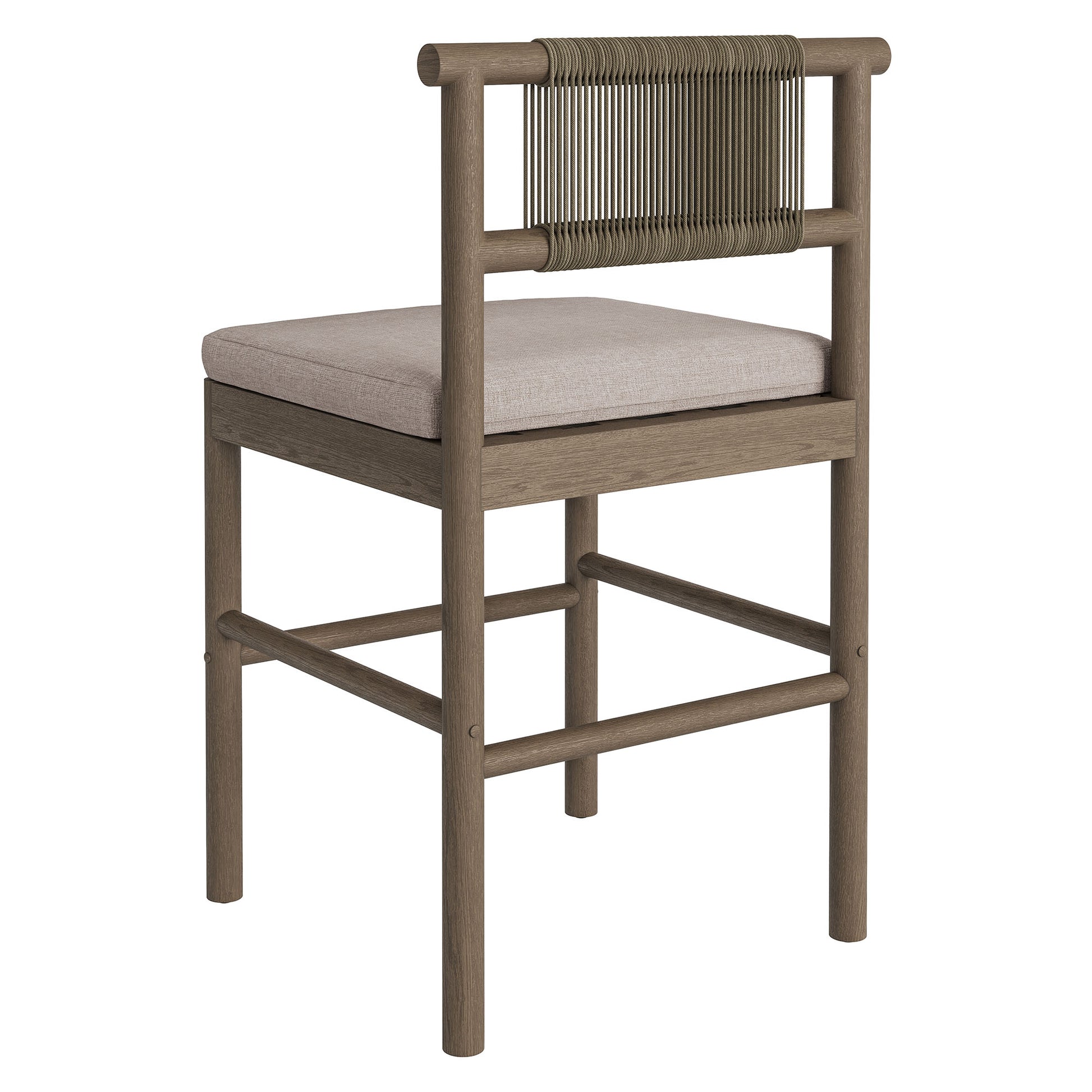 Eleni Outdoor Teak Wood Counter Stools Set of 2