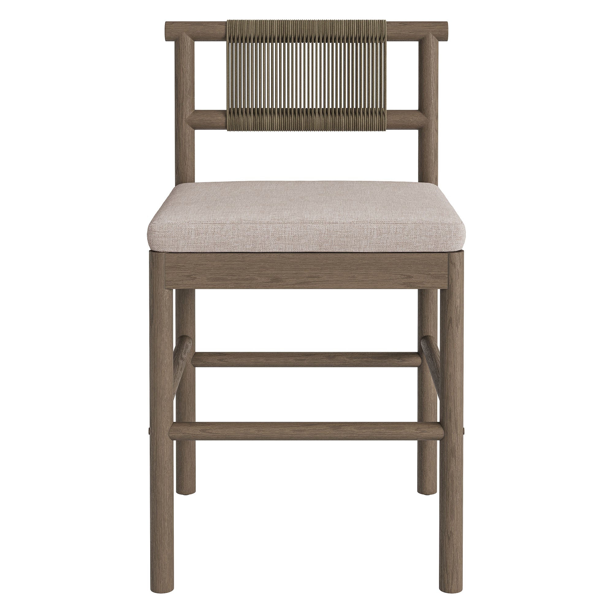Eleni Outdoor Teak Wood Counter Stools Set of 2