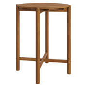 Eleni Round 35 Inch Outdoor Teak Wood Round Bar Table - Natural