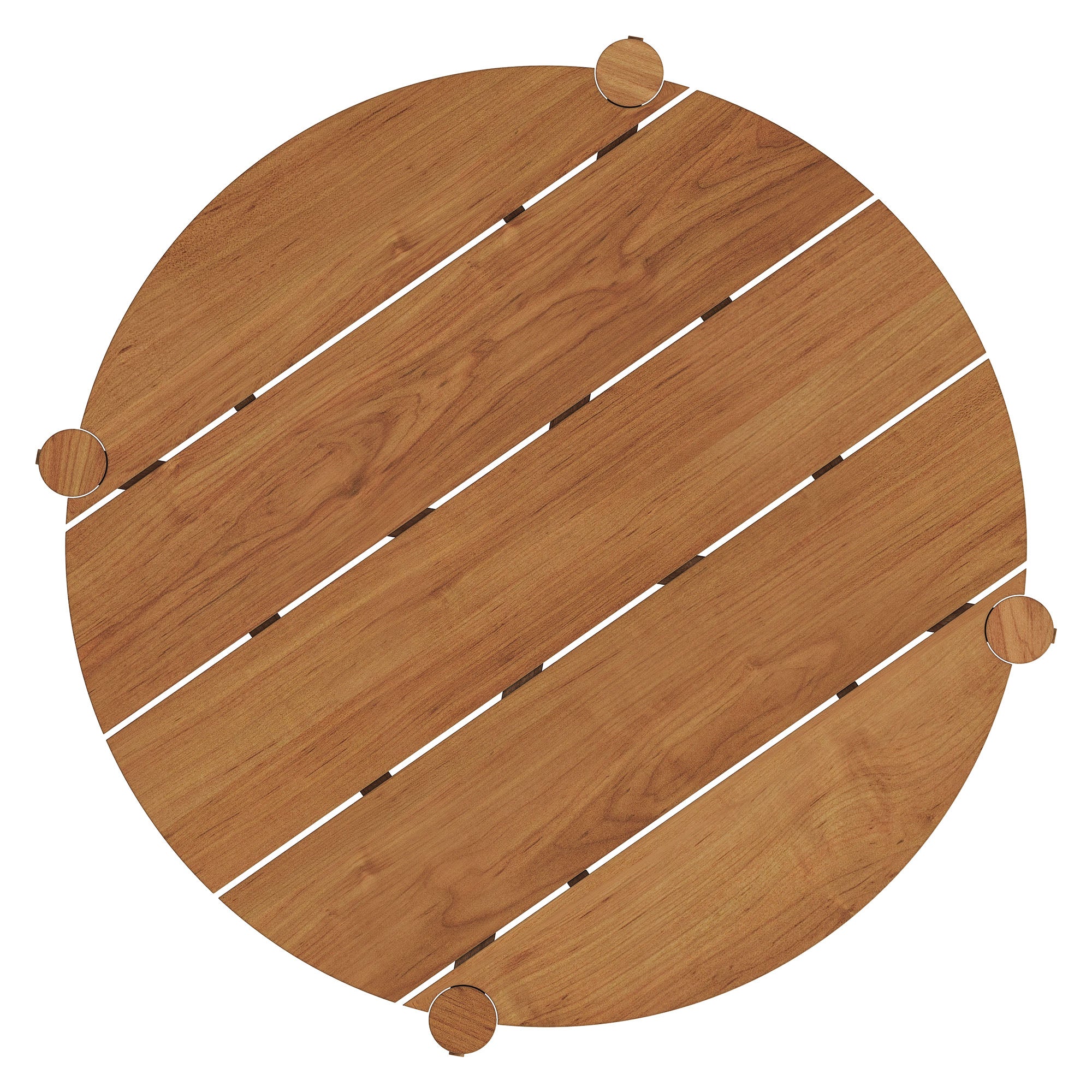 Eleni Round 35 Inch Outdoor Teak Wood Round Bar Table