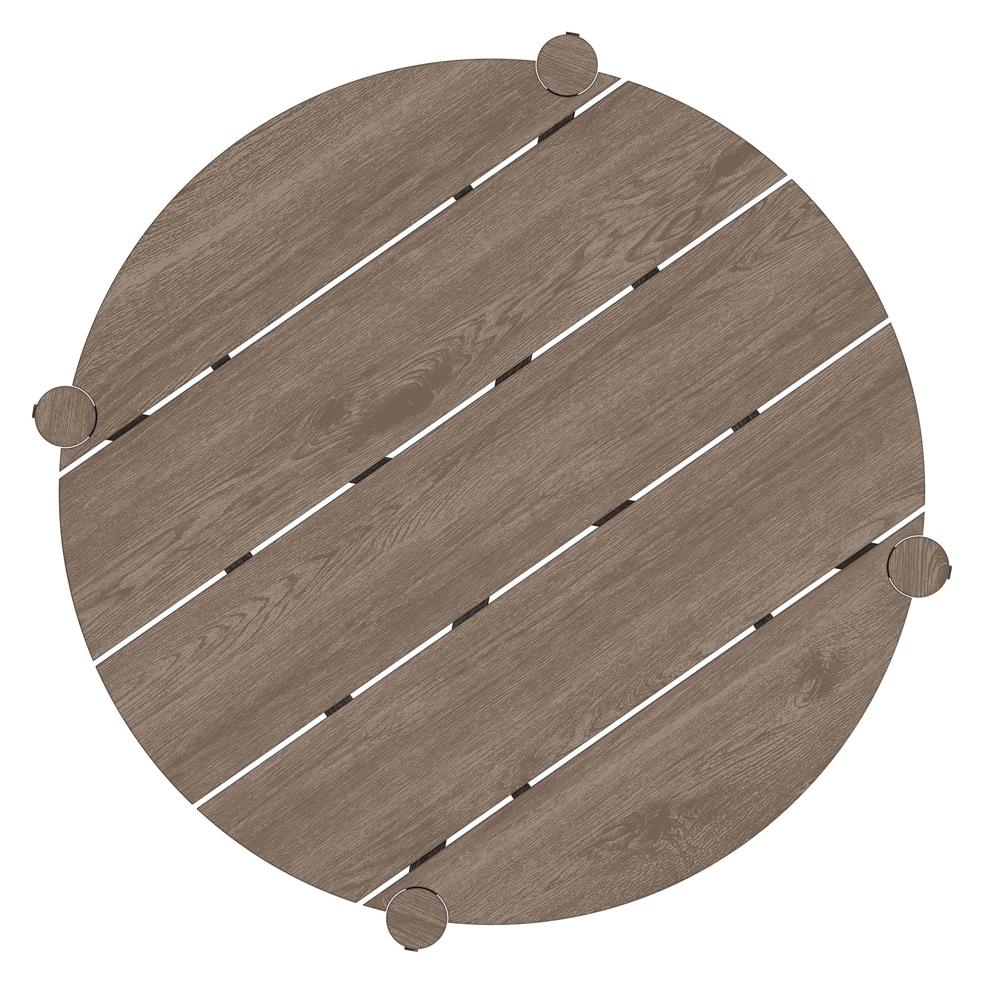 Eleni Round 35 Inch Outdoor Teak Wood Round Bar Table