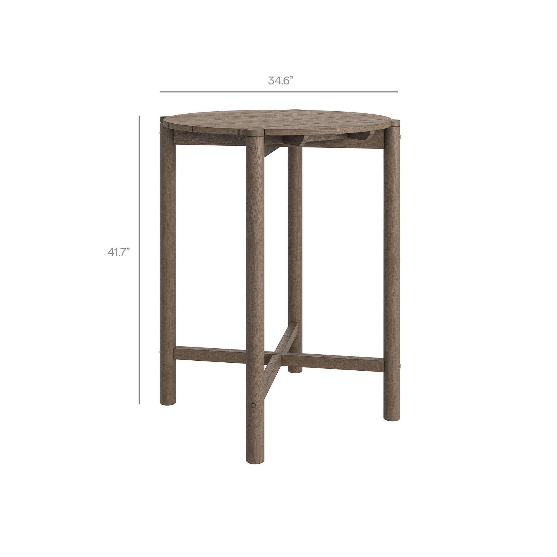 Eleni 3-Piece Outdoor Teak Wood Bar Set