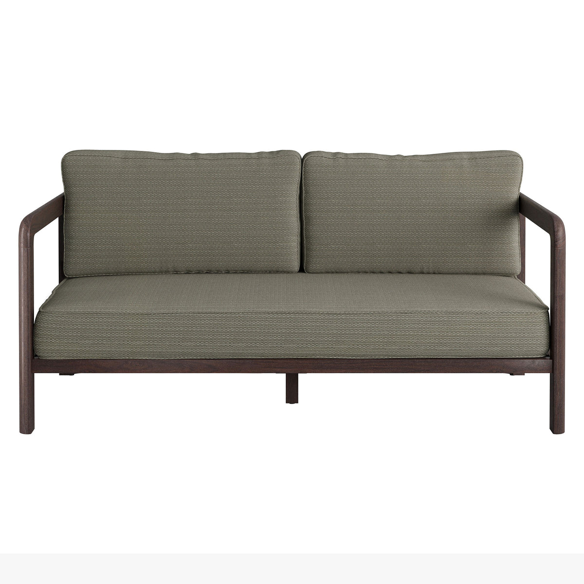 Kona Outdoor Patio Teak Wood Loveseat - Ash