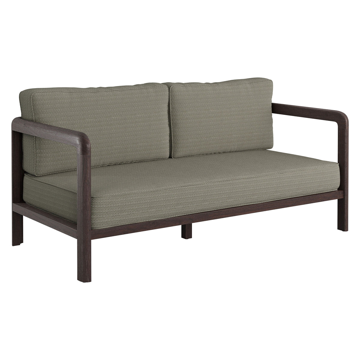 Kona Outdoor Patio Teak Wood Loveseat - Ash
