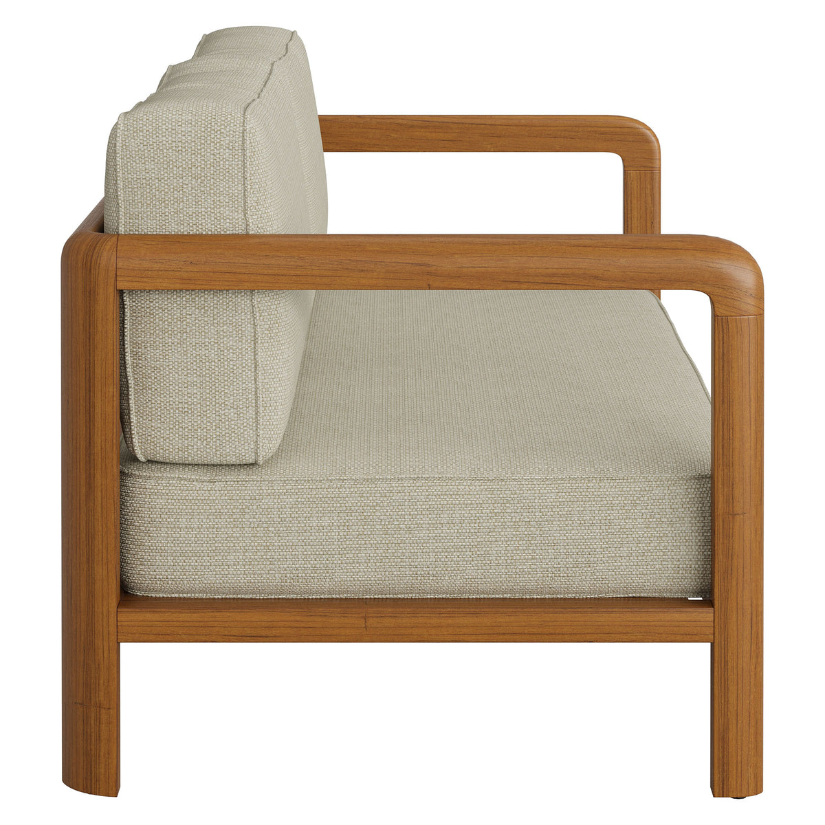 Kona Outdoor Patio Teak Wood Loveseat - Sand