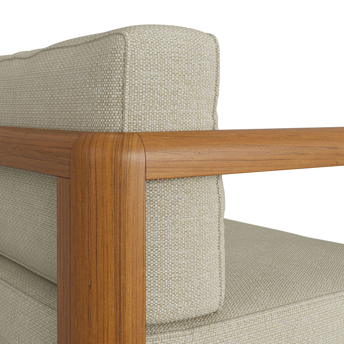 Kona Outdoor Patio Teak Wood Loveseat - Sand