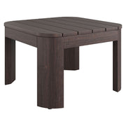 Kona Outdoor Patio Teak Wood Side Table - Dark Brown