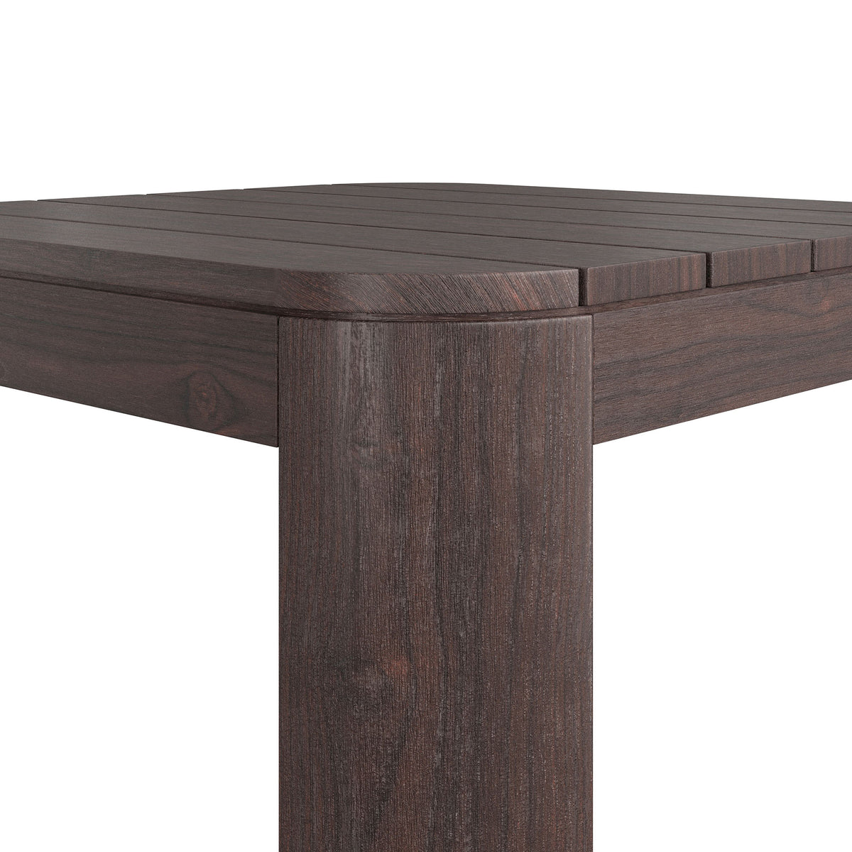 Kona Outdoor Patio Teak Wood Side Table - Dark Brown