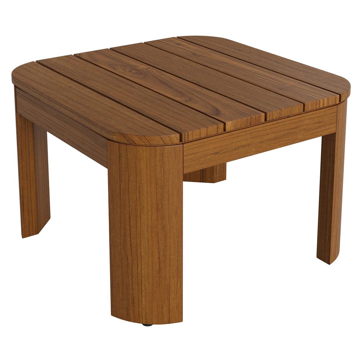 Kona Outdoor Patio Teak Wood Side Table - Natural