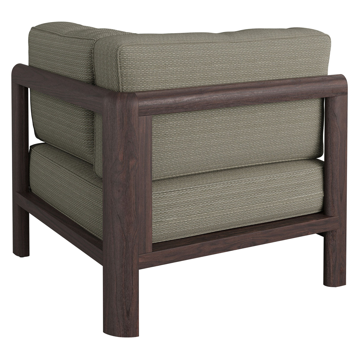 Kona Outdoor Patio Teak Wood Corner Modular Chair - Ash