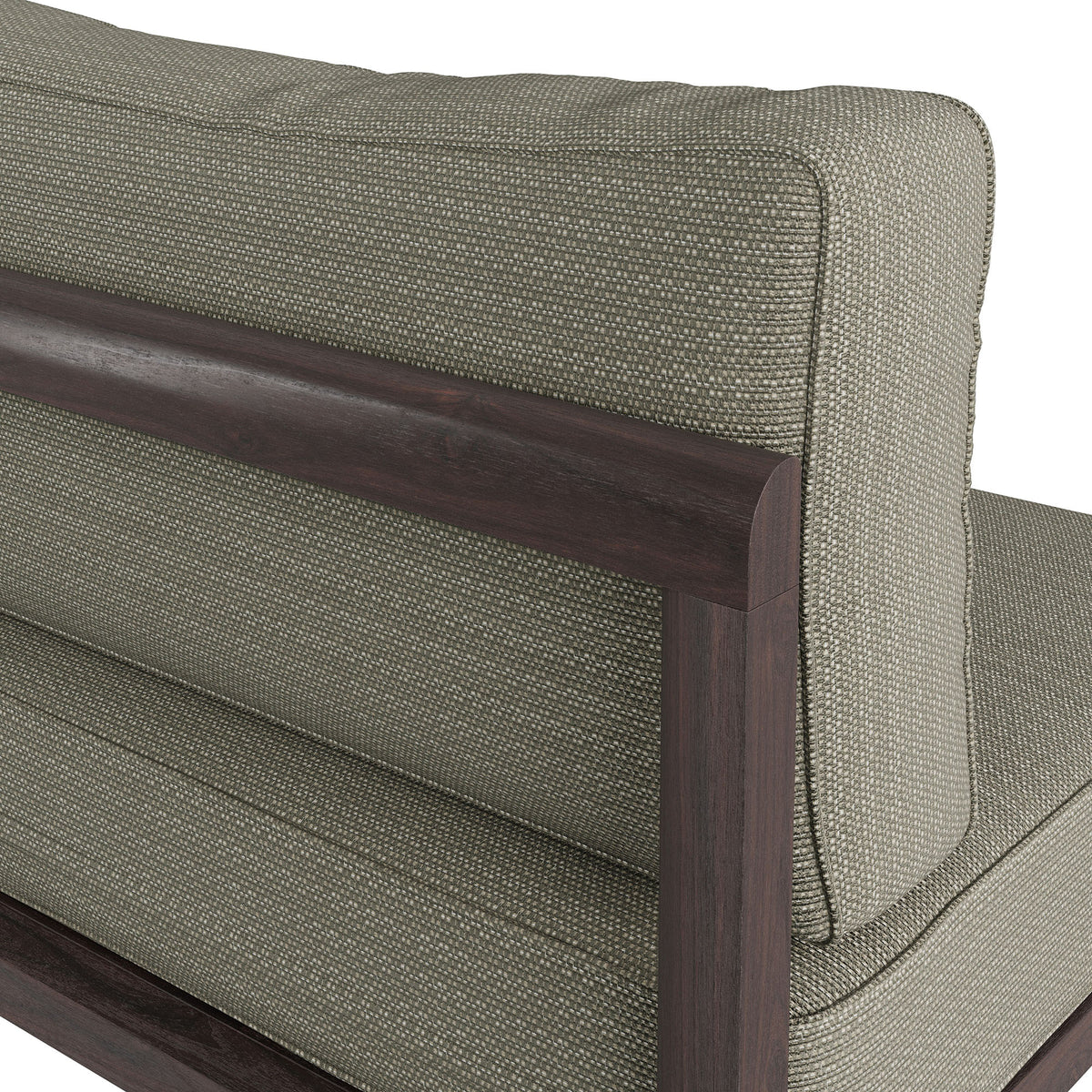 Kona Outdoor Patio Teak Wood Armless Modular Chair - Ash