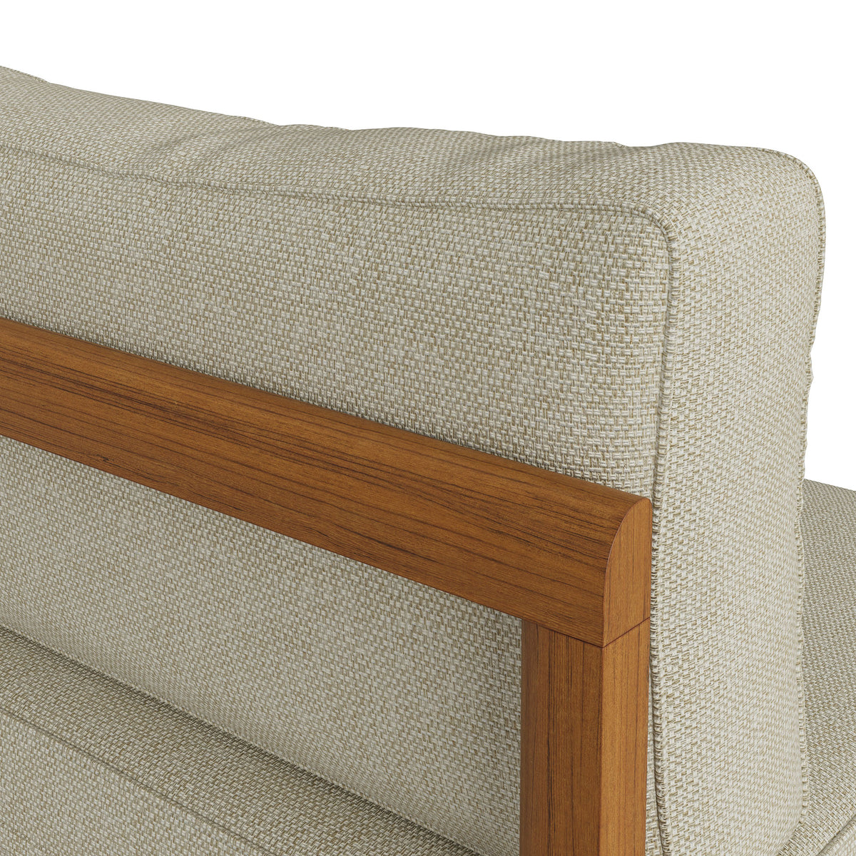 Kona Outdoor Patio Teak Wood Armless Modular Chair - Sand