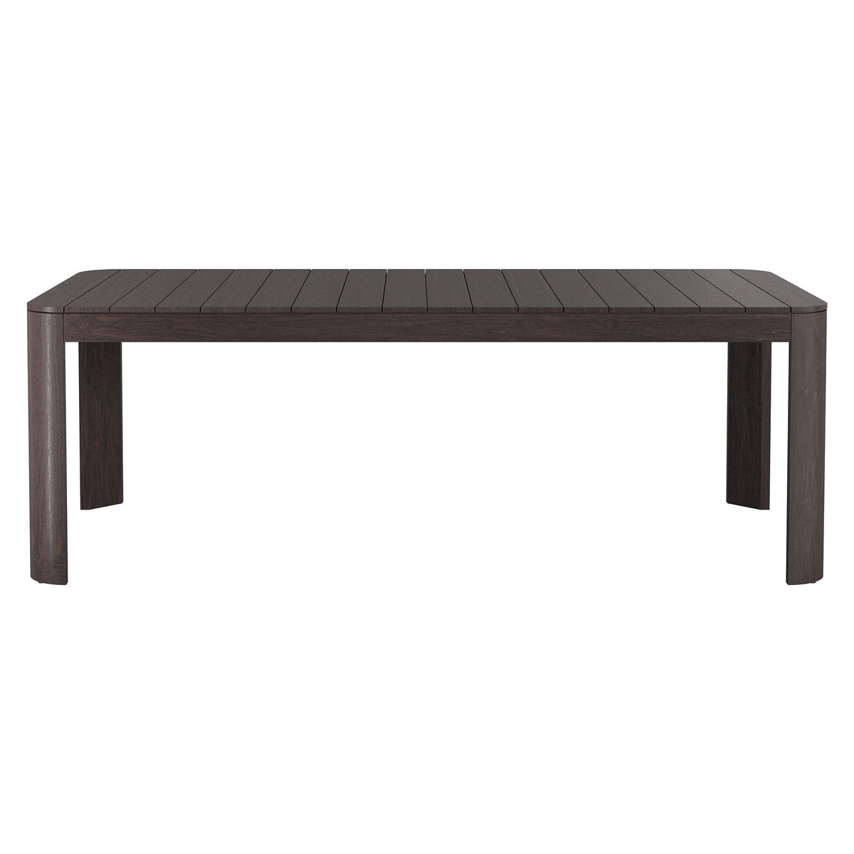 Kona 87 Inch Outdoor Patio Teak Wood Dining Table - Dark Brown