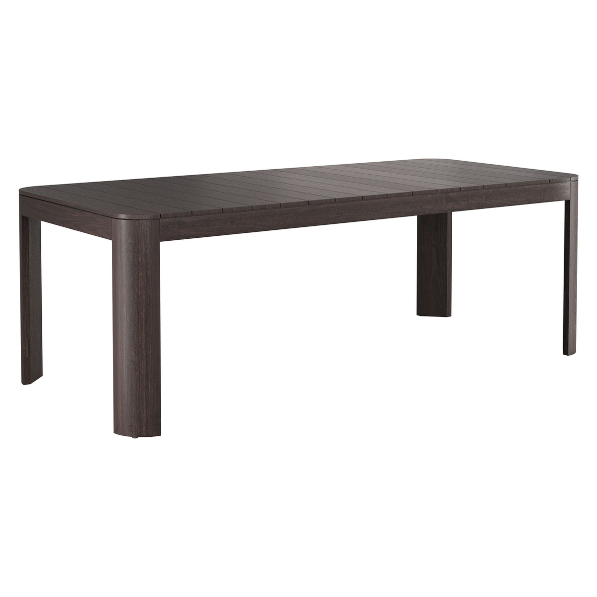 Kona 87 Inch Outdoor Patio Teak Wood Dining Table - Dark Brown