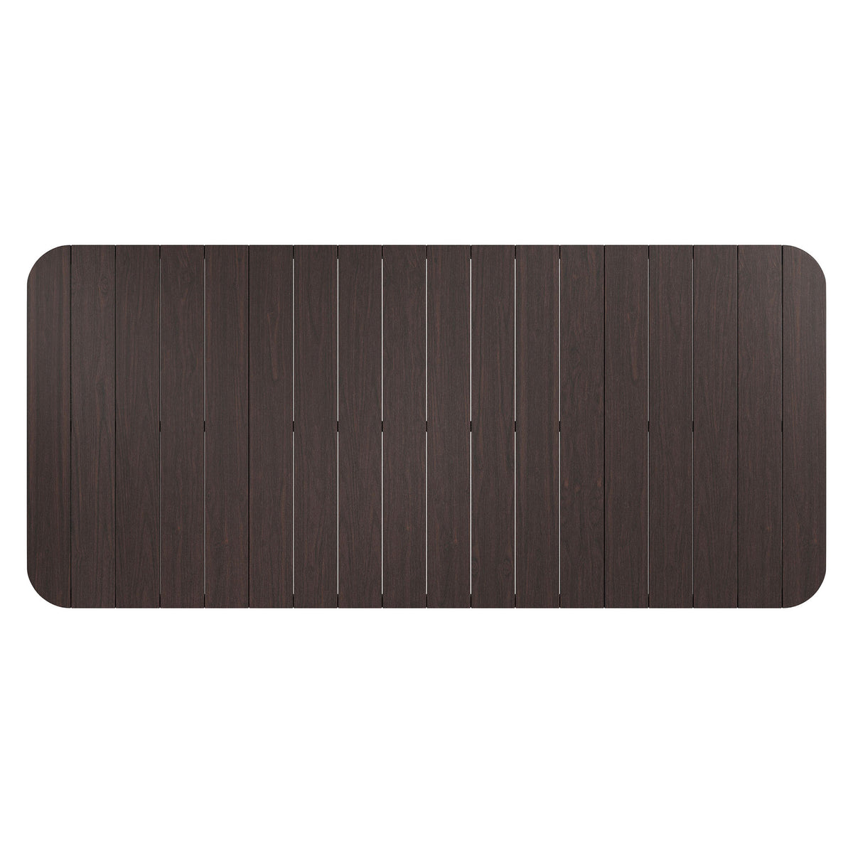 Kona 87 Inch Outdoor Patio Teak Wood Dining Table - Dark Brown