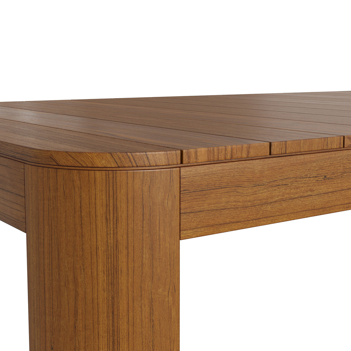 Kona 87 Inch Outdoor Patio Teak Wood Dining Table - Natural
