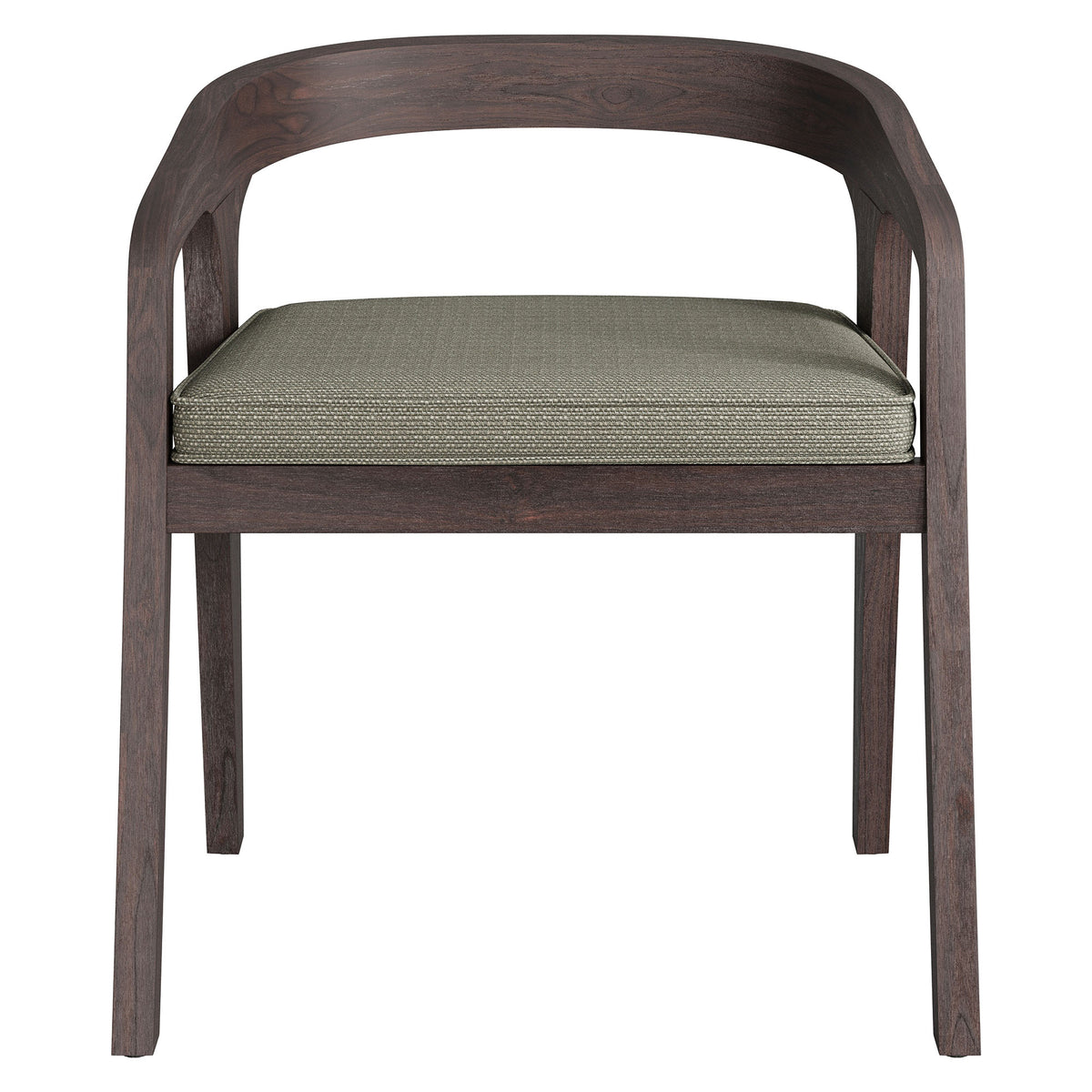 Kona Outdoor Patio Teak Wood Barrel Dining Chair - Ash
