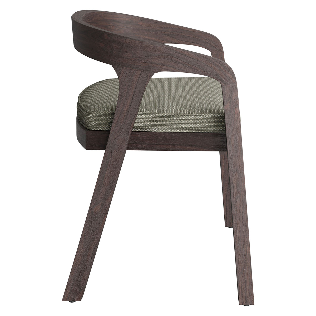 Kona Outdoor Patio Teak Wood Barrel Dining Chair - Ash