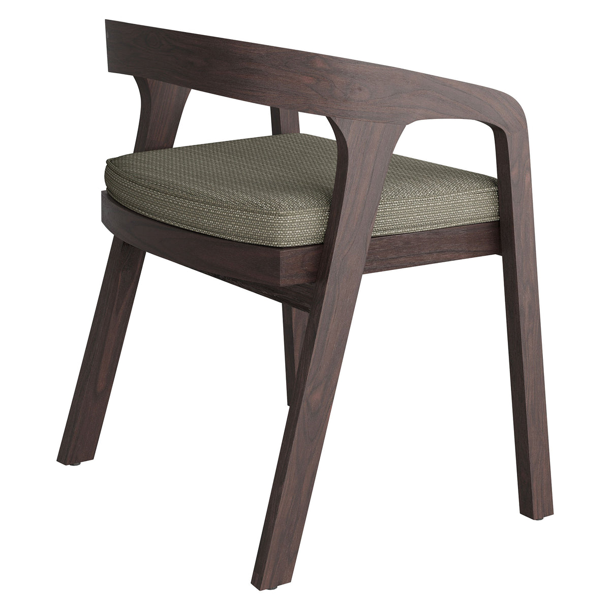 Kona Outdoor Patio Teak Wood Barrel Dining Chair - Ash