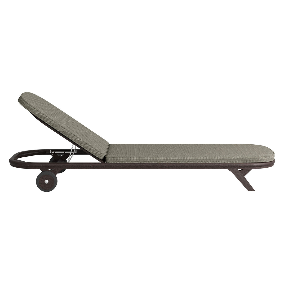 Kona 3-Piece Outdoor Patio Teak Wood Chaise Lounge Set - Ash