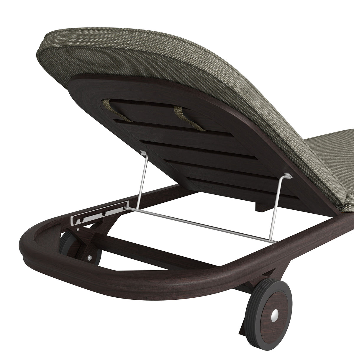Kona Outdoor Patio Teak Wood Chaise Lounge Chair - Ash