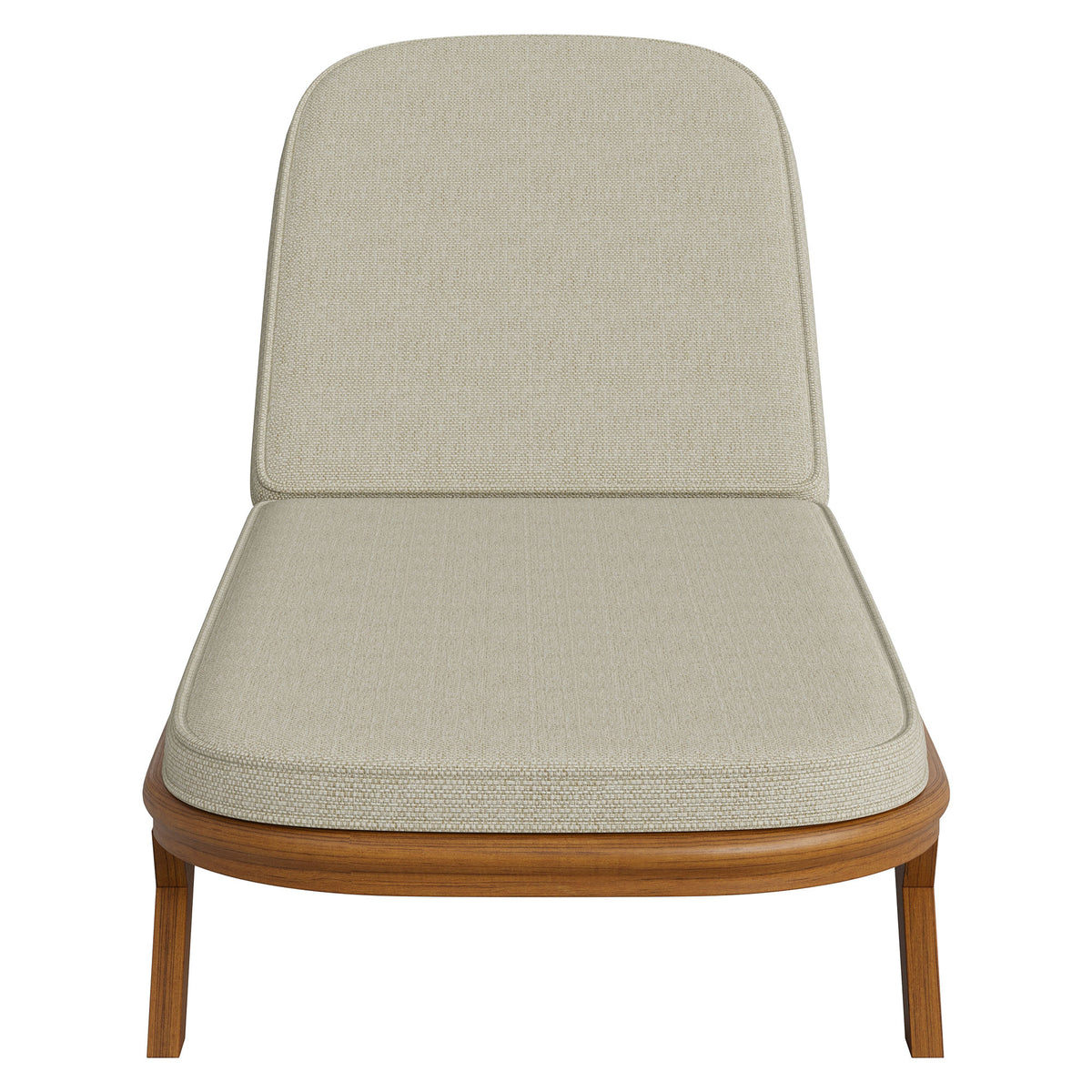 Kona Outdoor Patio Teak Wood Chaise Lounge Chair - Sand