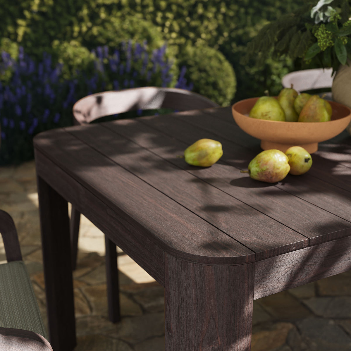 Kona 7-Piece Outdoor Patio Teak Wood Dining Set - Ash