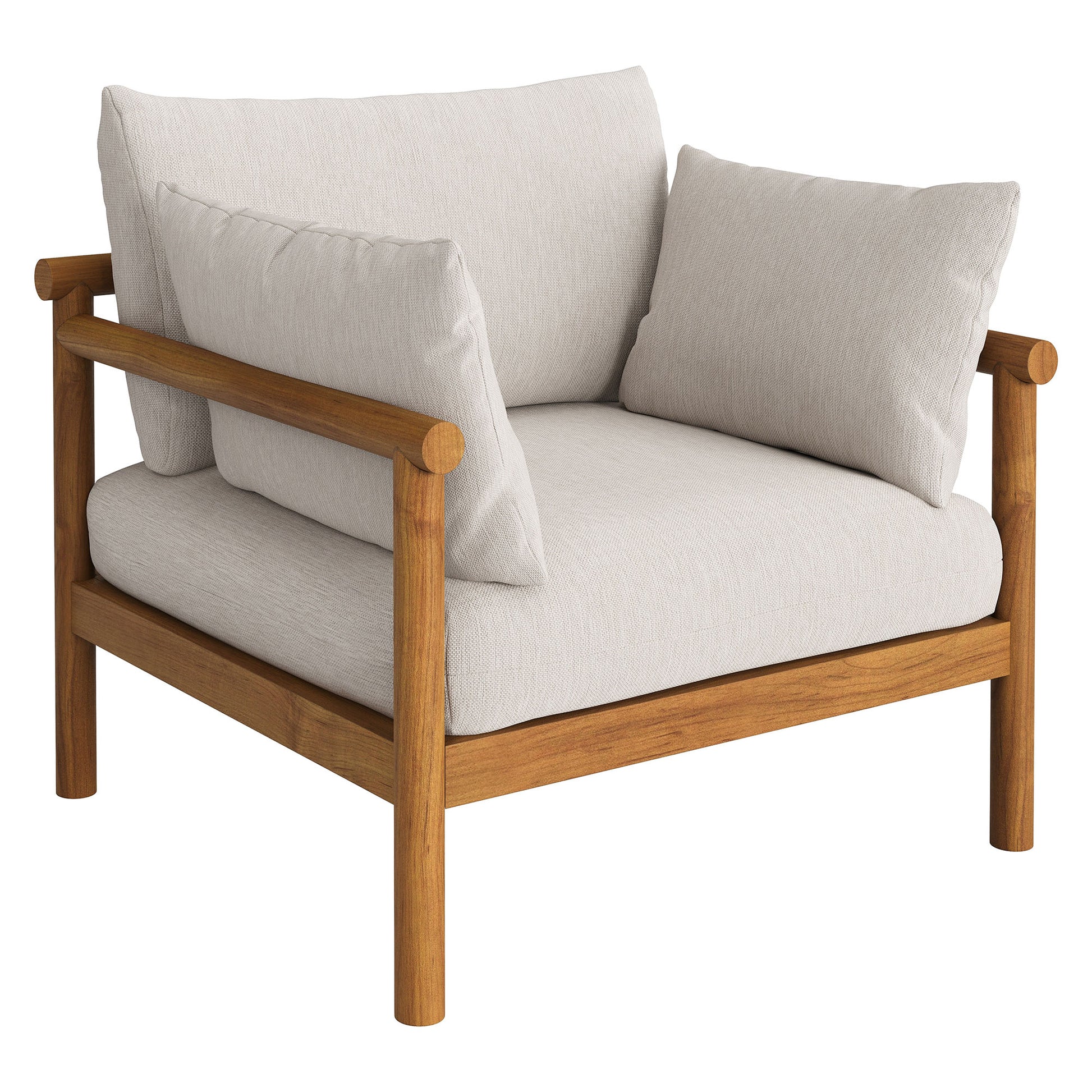 Eleni 3-Piece Outdoor Patio Teak Wood Furniture Set by Modway